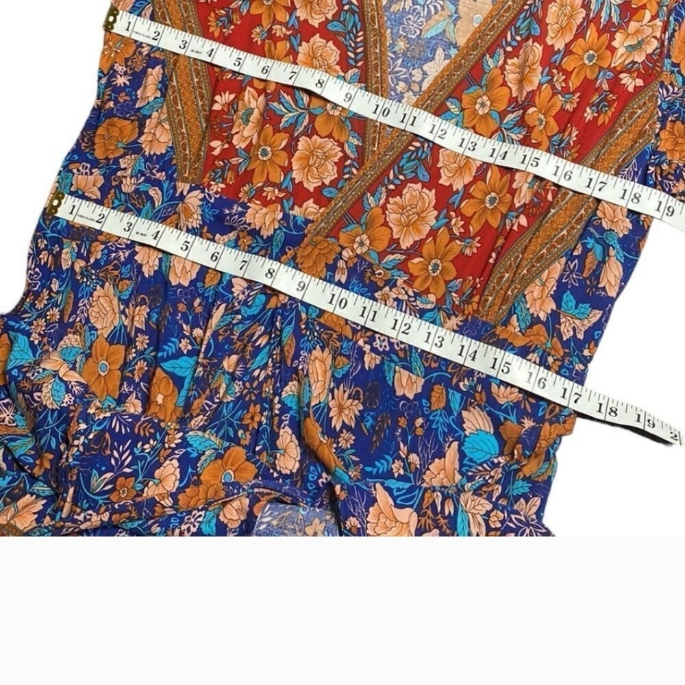 Pretty Garden Floral V-Neck Maxi Dress - Multicolor - Picture 3 of 5